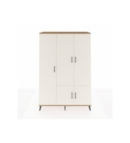 Hyperion Dolap 7 Raflı 5 Kapaklı Tek Askılı 132x44x195 Çam-Aytaşı/Antrasit