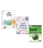 3D AYT Fizik Çöz Kazan Kimya ve Aydın Biyoloji Deneme Seti 3 Kitap