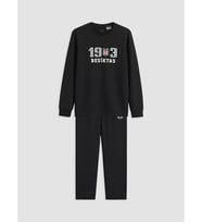 LC WAIKIKI Siyah Beşiktaş Baskılı Erkek Pijama Takım