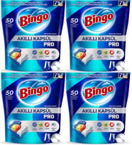Bingo Akıllı Kapsül Pro Bulaşık Makinesi Deterjanı Tableti 200 Adet Limon Kokulu (4PK*50)
