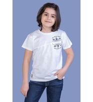 Toontoy Erkek Çocuk Çizgili Cepli Tişört (Ekru)