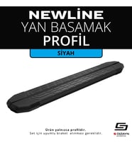 Newline Siyah Yan Basamak Profil 183 Cm Etekli 36lık