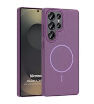 Microsonic Samsung Galaxy S24 Ultra Kılıf MagLeather Pro Lila (Lila)