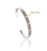 Sade Model El işi 925 Ayar Kadın Gümüş Bilezik 201022721