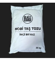 TAŞ TOZU HOBİ HARCI SERAMİK TOZU HEYKEL MUMLUK SAKSI YAPIMI ULTRA SERT MUKAVEMET İNCİ BEYAZI 25 KG