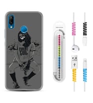 Huawei P20 Lite Mate 10 20 Lite Pro P40 Lite KılıfKablo Koruma Spiral Silikon Purest Evil 1627
