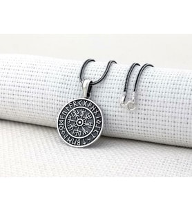 Viking Vegvisir 925 Ayar Gümüş Kolye
