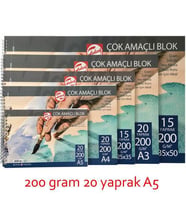 Talens Çok Amaçlı Resim Bloğu 200 gr 20 yp A5 