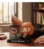 Kişiye Özel Hermione Temalı Kalemlik Ve Masaüstü Organizer – İsim Yazılı Sevimli Figürlü Kalem Tutuc