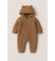 Unisex Bebek Çocuk Kışlık Peluş Welsoft Uyku Tulumu - Kahverengi
