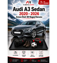 Audi A3 Sedan 2020 - 2026 Araca Özel 3D Bagaj Havuzu