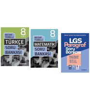 TUDEM YAYINLARI 8.SINIF LGS BECERİ TEMELLİ TÜRKÇE - MATEMATİK - PARAGRAF SORU BANKASI