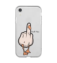 Iphone XR Uyumlu Duck You Tasarımlı Şeffaf Telefon Kılıfı