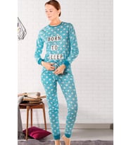 DoReMi Born to Sleep Bayan Pijama Takımı (Turkuaz)