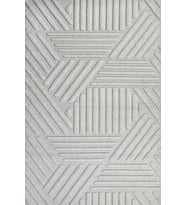 Gri Halı Kabartmalı Tekstürlü Geometrik Desenli Modern Salon Halısı Dijital Baskı Ürünü