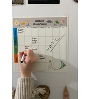 Haftalık Menü Planlayıcı Magnet Mıknatıslı Yazı Tahtası Buzdolabı Magneti Pano 30x30 cm + Kalem M2