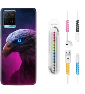Vivo Y11S Y21S Y20 Y20S Y70 Kılıf Kablo Koruma Spiral Silikon Kartal 1622