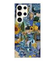 Samsung Galaxy S23 ULTRA Uyumlu Vincent Van Gogh Sanatsal Tasarımlı Şeffaf Telefon Kılıfı