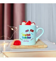 English Teacher ( İngilizce Öğretmeni ) Tasarımlı Kişiye Özel Yeşil Türk Kahvesi Fincanı