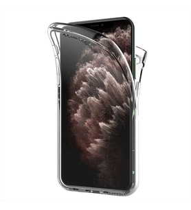 Apple İphone 11 Pro Max (6,5’’) 360 Kılıf Silikon Şeffaf Ön Arka