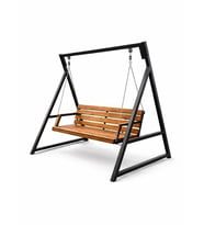 Metal Bahçe Salıncak 3 Kişilik Metal Gövdeli Ahşap 3 Kişilik Bahçe Balkon Teras Salıncağı 150x200 cm