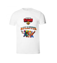 İsme Brawl Stars Yazlık Çocuk Beyaz Tişört Kısa Kollu Unisex