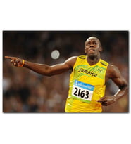 Cakatablo Usain Bolt Jamaika Sprint 2008 Olimpiyat Sporları MDF Tablo