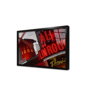 Fransa Moulin Rouge Çerçeveli Cam Tablo