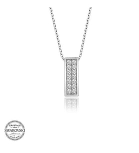 Swarovski Taşlı Gümüş Sırataş Bayan Kolye