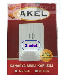 Elektronik Kapı Zili Kanarya sesi 12Volt ( 3 adet ) (Beyaz)