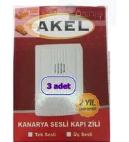 Elektronik Kapı Zili Kanarya sesi 12Volt ( 3 adet ) (Beyaz)