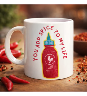 Northcity You Add Spice To My Life Porselen Kupa - Eğlenceli Sevgili Hediyesi & Kahve Fincanı