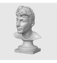 Kişiye Özel 3D Büst Heykel – Fotoğraftan Gerçekçi Kişisel Heykel – Hediyelik & Dekoratif Büst (Beyaz)