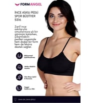 #Büstiyer Dikişsiz Seamless Kadın Esnek Yumuşak Kumaş İp İnce Askılı Pedli Spor Büstiyer - 3 Adet