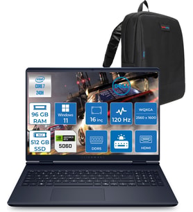 Dell Alienware 16 Aurora Intel Core 7 240H 96GB Ddr5 512GB SSD Windows 11 Home 8gb RTX5060 16 Inç 2K(2560×1600) Wqxga 120Hz Wva Gaming Laptop AC16250C716156WH51 + Zetta Çanta