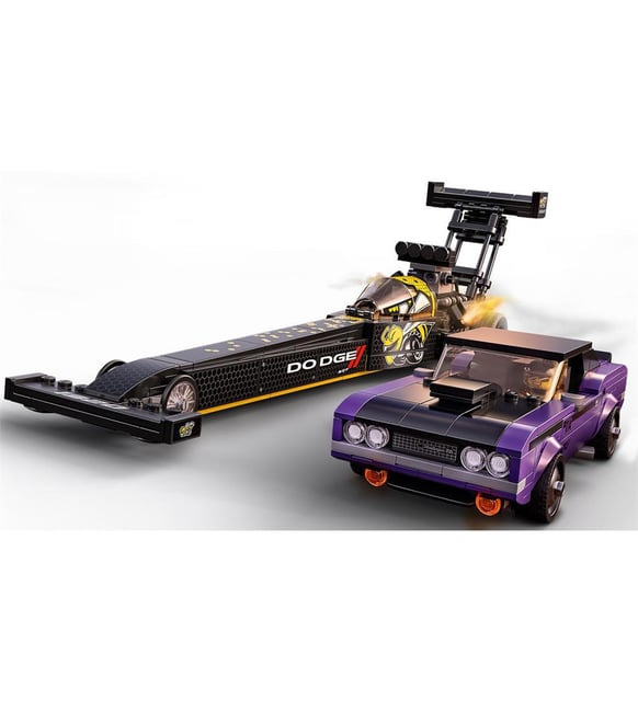 Lego Speed Champions Mopar Dodge//SRT Top Fuel Dragster ve 1970 D