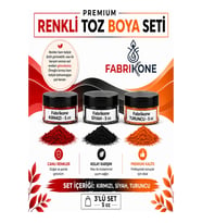 3'lü Set Premium Parafin Soya Wax Toz Mum Boyası Hobi Seti - 5 cc (Kırmızı, Siyah, Turuncu) BKFAB3KST5G