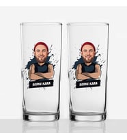 Erkeklere Hediye Karikatürlü İkili Rakı Bardağı