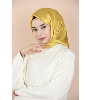 Sarı Levidor Trend Düz Eşarp