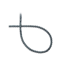 Hematit Doğal Taş Mat Gri Daire Kesim 4x4mm Dizi