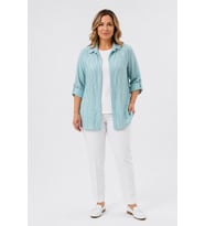 Kadın Taş Baskı Detaylı Gömlek Bluz İkili Takım Y26-50160 - Mint