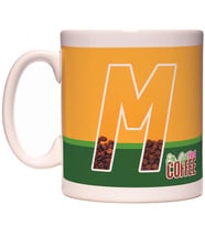 M Harfi Ok But First Coffee Kafein Kahve Tasarım  Harfli Kupa Bardak