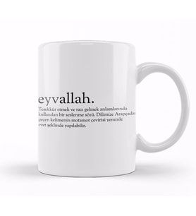 Eyvallah Kelime Kupa Bardak Porselen
