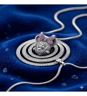 Kadın Antrasit Renk Detay Mickey Model Gümüş Charm