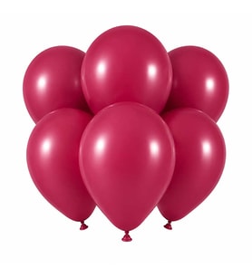 Bordo Renk Lateks Pastel Balon (30 cm) - 6 Adet