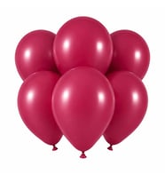 Bordo Renk Lateks Pastel Balon (30 cm) - 6 Adet