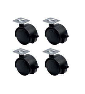 Büyük Plastik Tablalı Frenli - 50MM HKS128 - 4 Adet