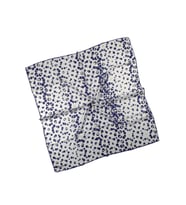 Mısırlı Eşarpları Silky Cocoon Twill Sport Eşarp (Beyaz - Lacivert)