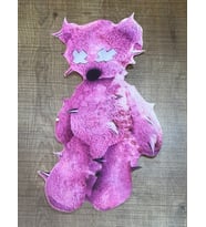 29X16 CM PEMBE AYI ARMA YAMA DİKİŞ APLİKE