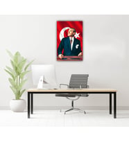 Teksframe (lightbox) Işıklı Atatürk Portresi 50x70 Cm